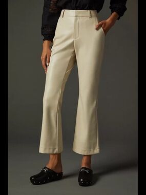 Anthropologie Avec Les Filles Flared Faux Leather Pants